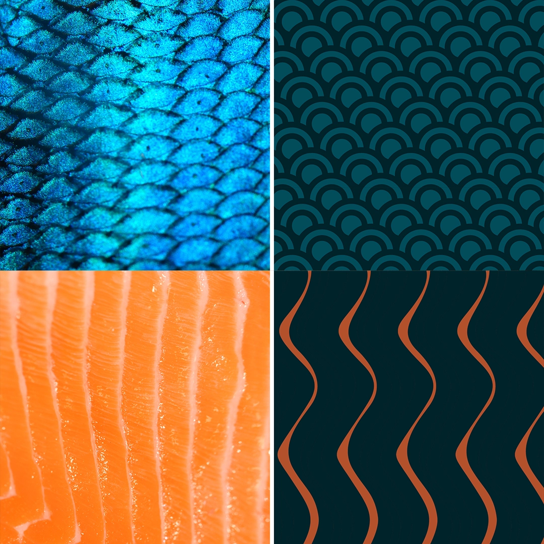 Studio storico pattern design di un ristorante sushi giapponese fusion - EZU restaurant japan fusion restaurant logo design by studiomono